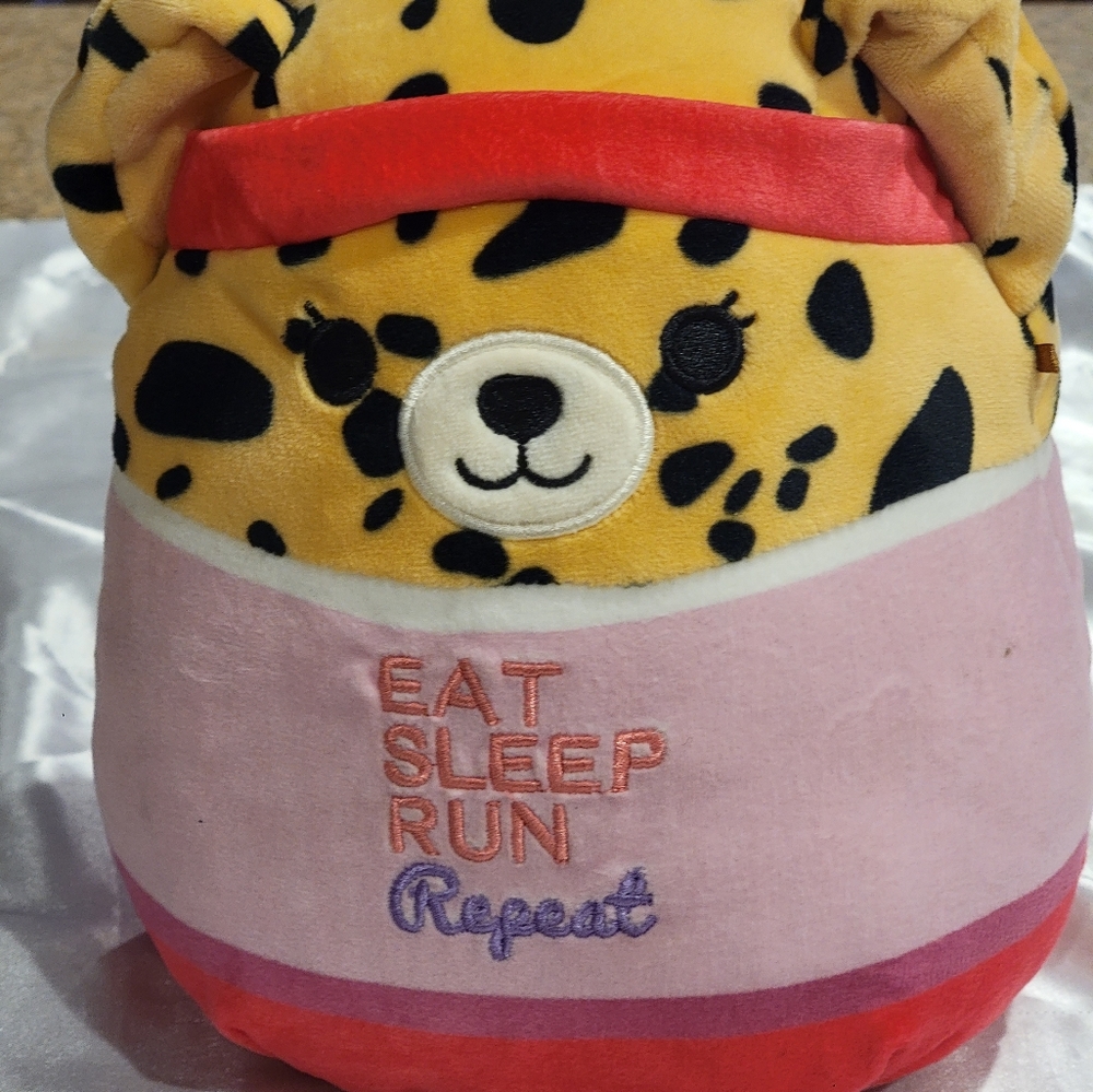 Lexi the Cheeta Eat Run Sleep Repeat Squishmallow 9"